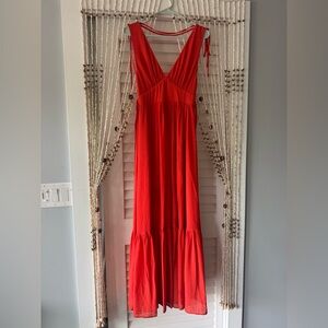 Elegant Red Maxi Dress